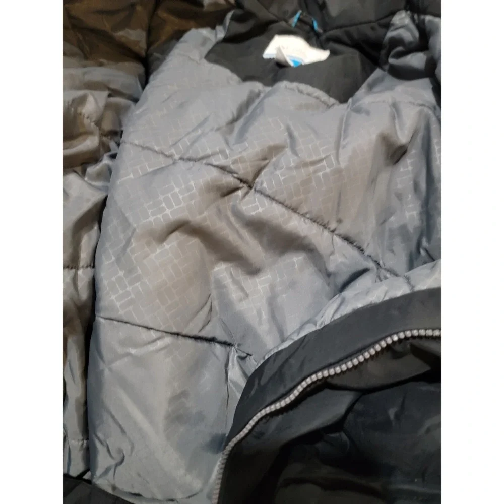 Columbia Waterproof Breathable Men's Size XXL Black Gray Fill Zip Ski Jacket VTG